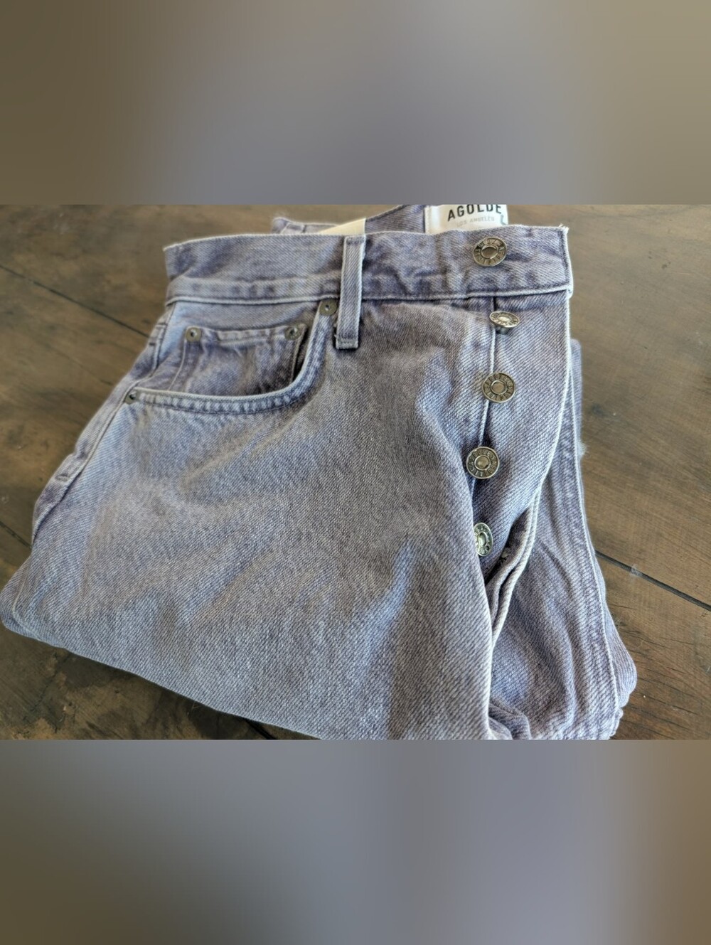 NWT AGOLDE 90'S PINCH WAIST BUTTON FLY Straight Leg Jeans - ASHBURRY SIZE 28 - Picture 5 of 12